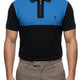 NextGen Contrast Zip Polo – Sky Blue & Black
