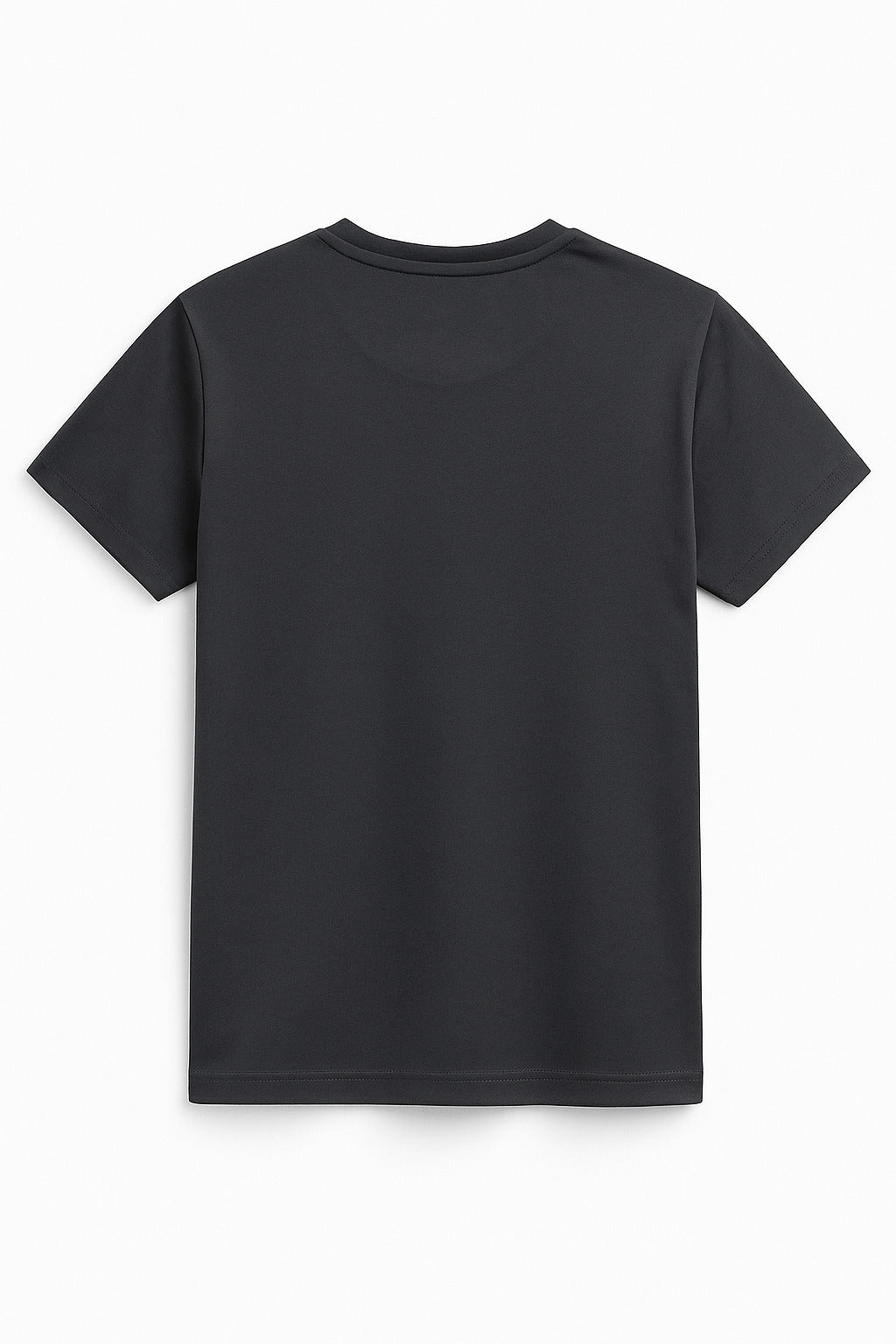 Flat lay of Eliteez Positive Thinking Graphic T-Shirt in Charcoal Black