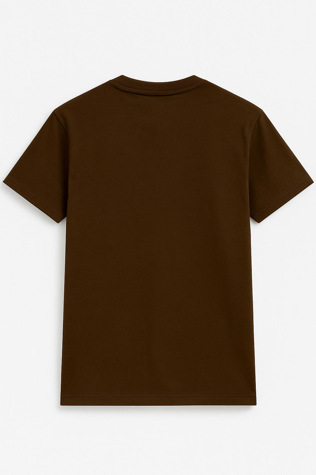 Flat lay of Eliteez Positive Thinking Graphic T-Shirt in Earth Brown