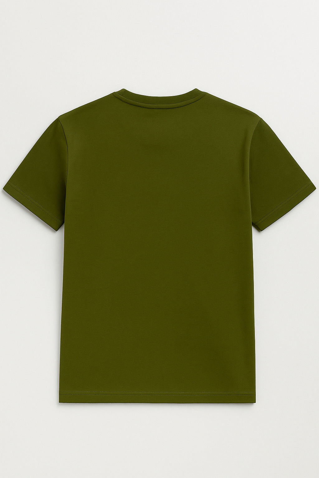 Flat lay of Eliteez Positive Thinking Graphic T-Shirt in Olive Green