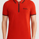 Premium Zip Polo Shirt – Red