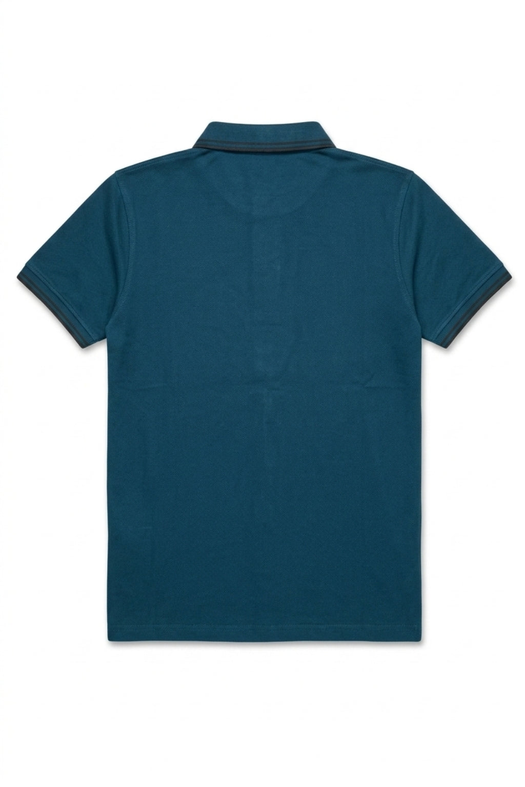 Back view of the Eliteez Signature Twin-Tip Polo - Dark Teal showing the regular fit silhouette.