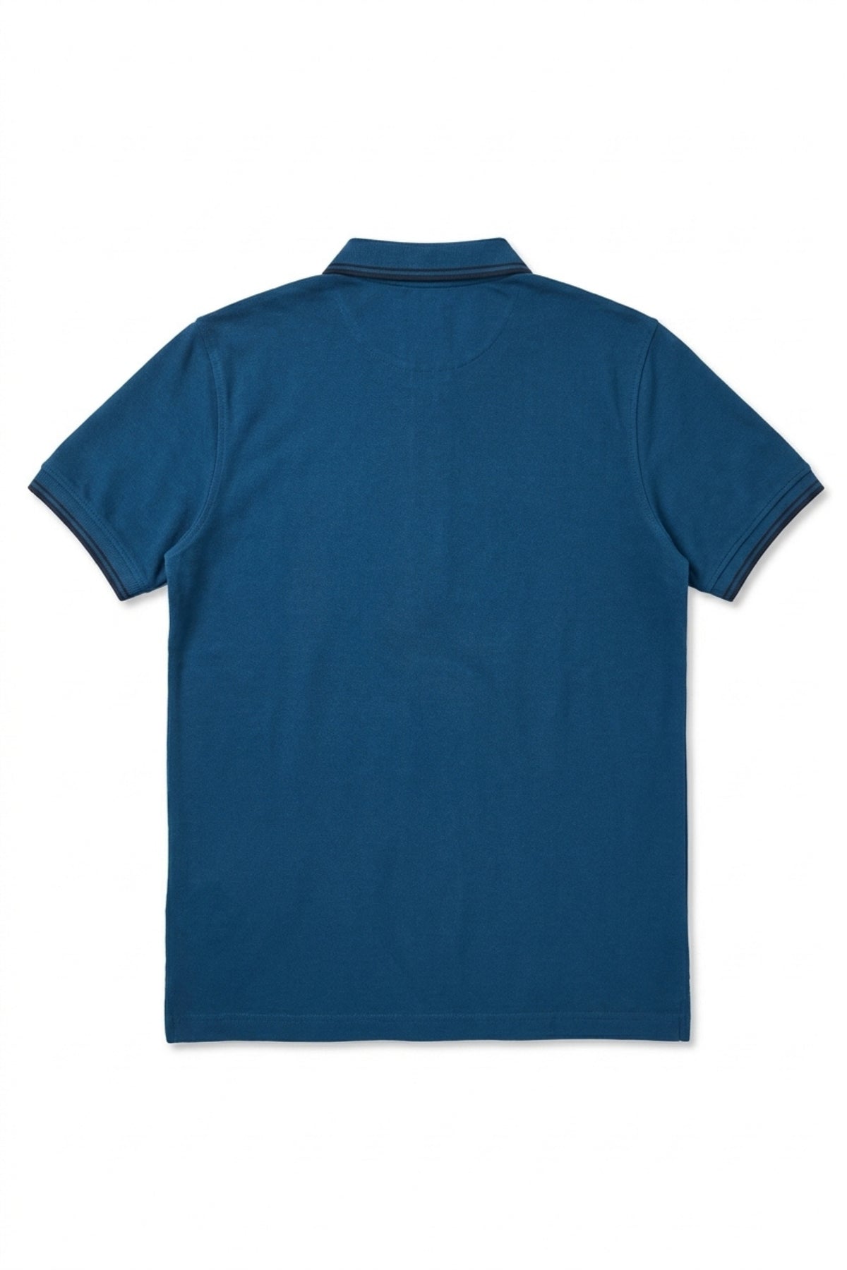 Eliteez Signature Twin-Tip Polo in Dark Teal, back view on model