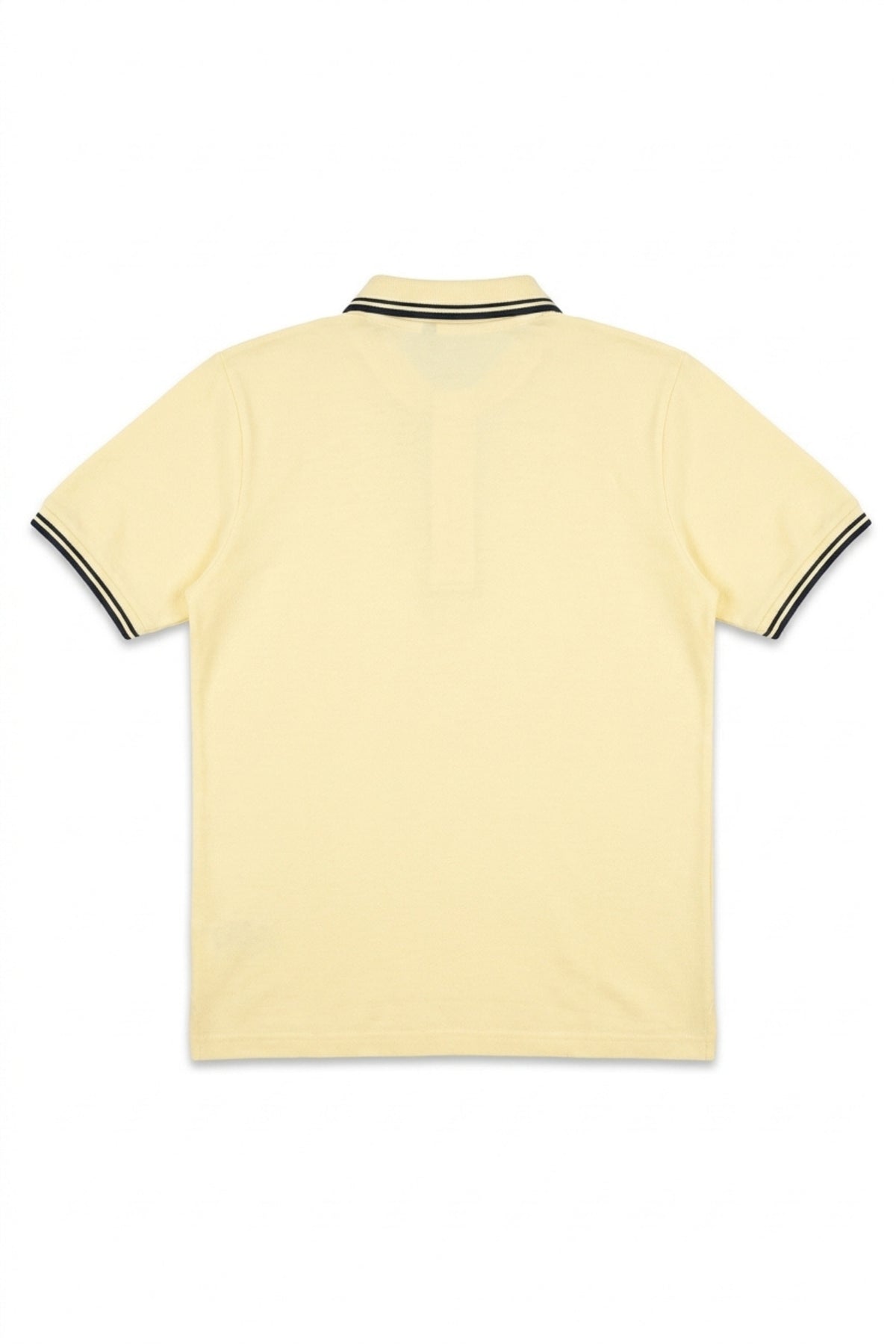 Eliteez Signature Twin-Tip Polo in Pale Lemon, back view on model