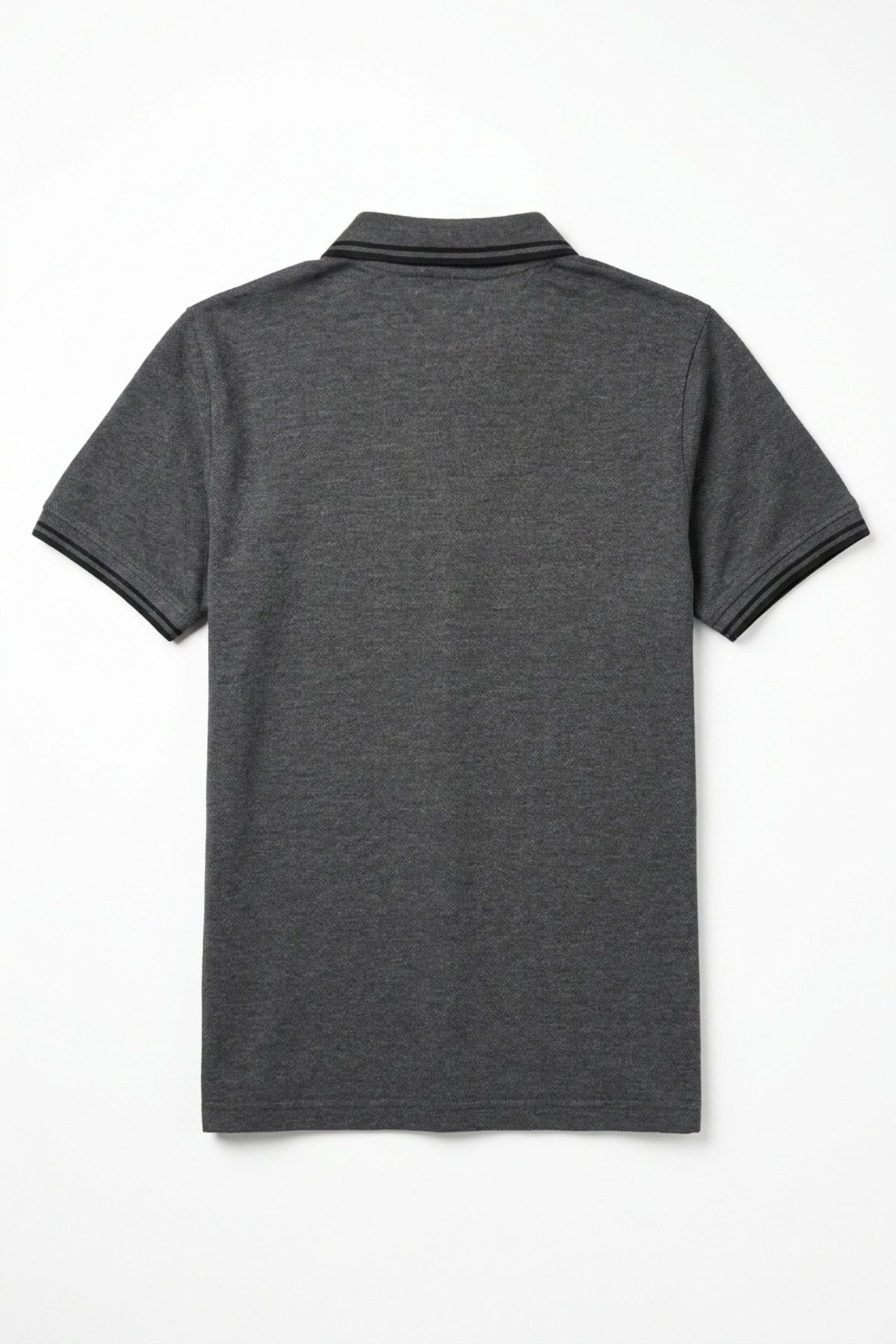 Eliteez Signature Twin-Tip Polo in Steel Grey, back view on model