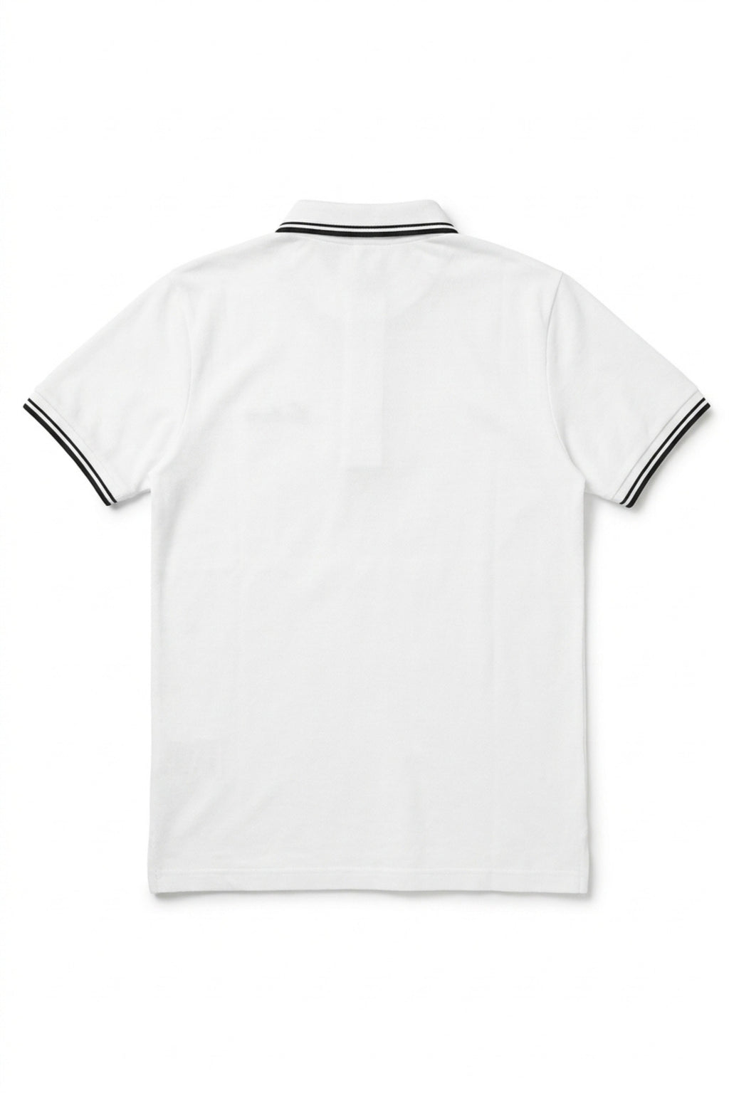 Eliteez Signature Twin-Tip Polo in White, back view on model