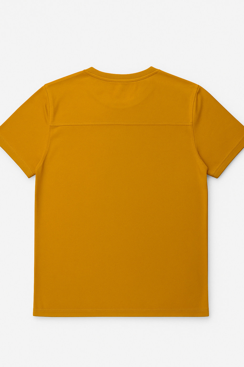 Flat lay of Eliteez "You Are Enough" Affirmation T-Shirt in Mustard Gold
