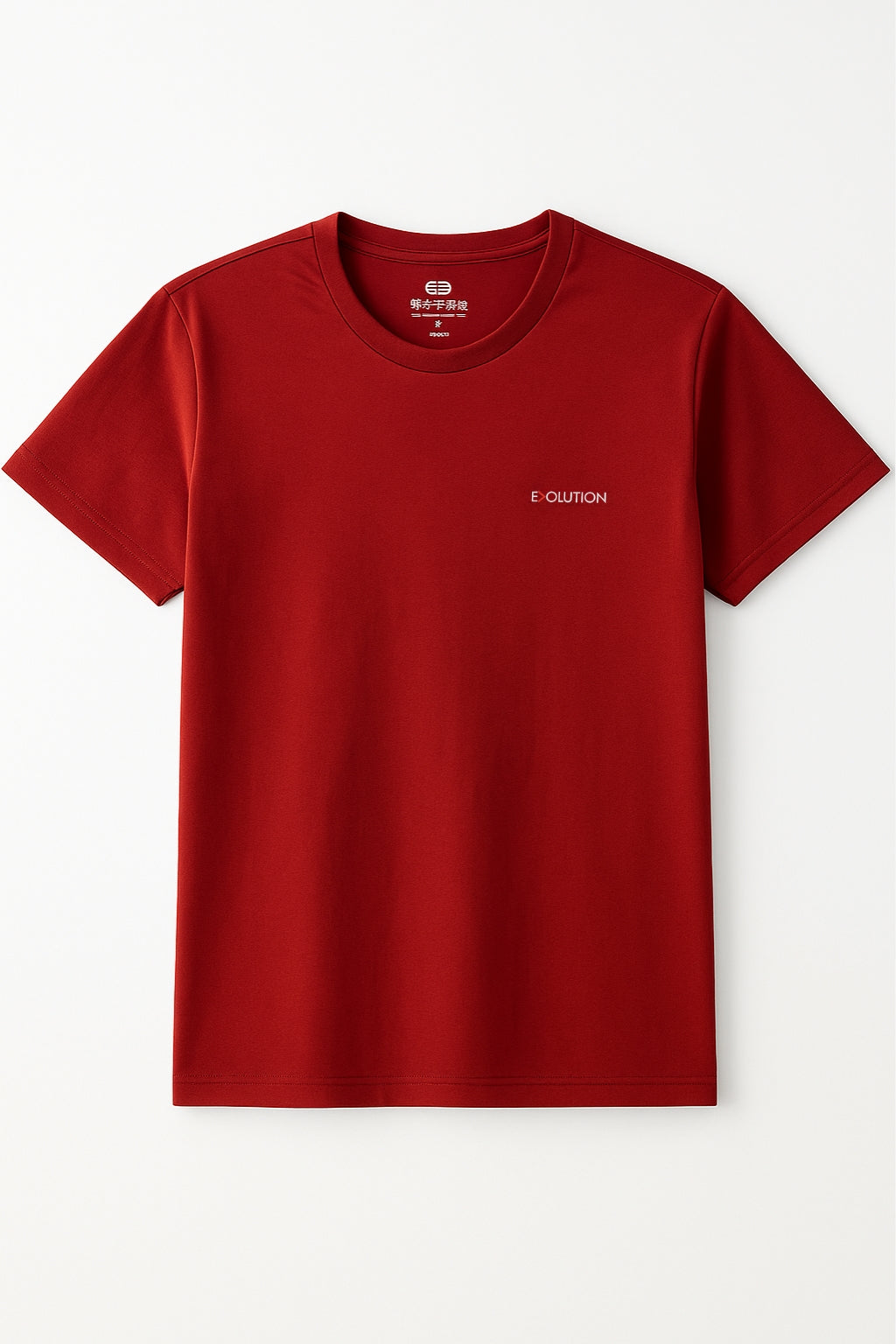 Evolution Minimalist T-Shirt – Crimson Red