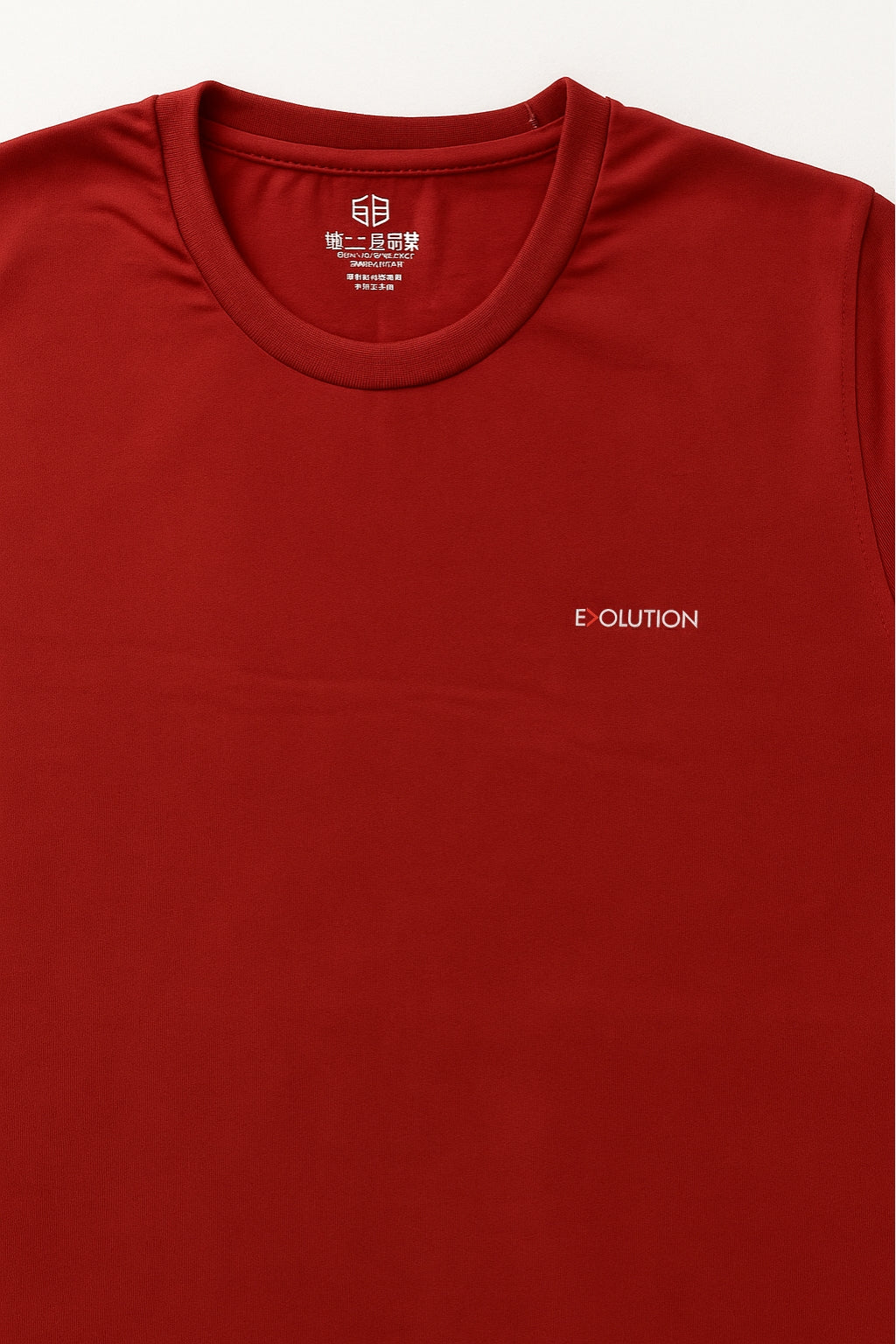Evolution Minimalist T-Shirt – Crimson Red