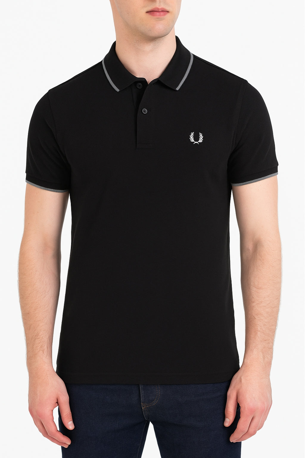 Heritage Laurel Polo Shirt – Black