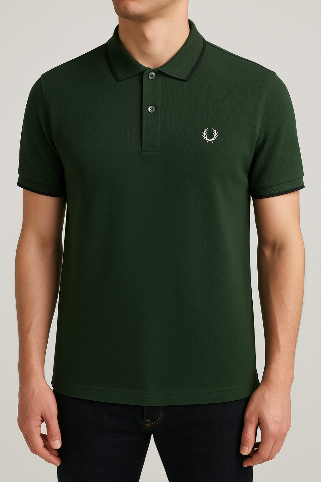 Heritage Laurel Polo Shirt – Forest Green