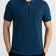 Premium Zip Polo Shirt – Navy Blue