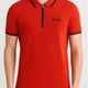 Premium Zip Polo Shirt – Red