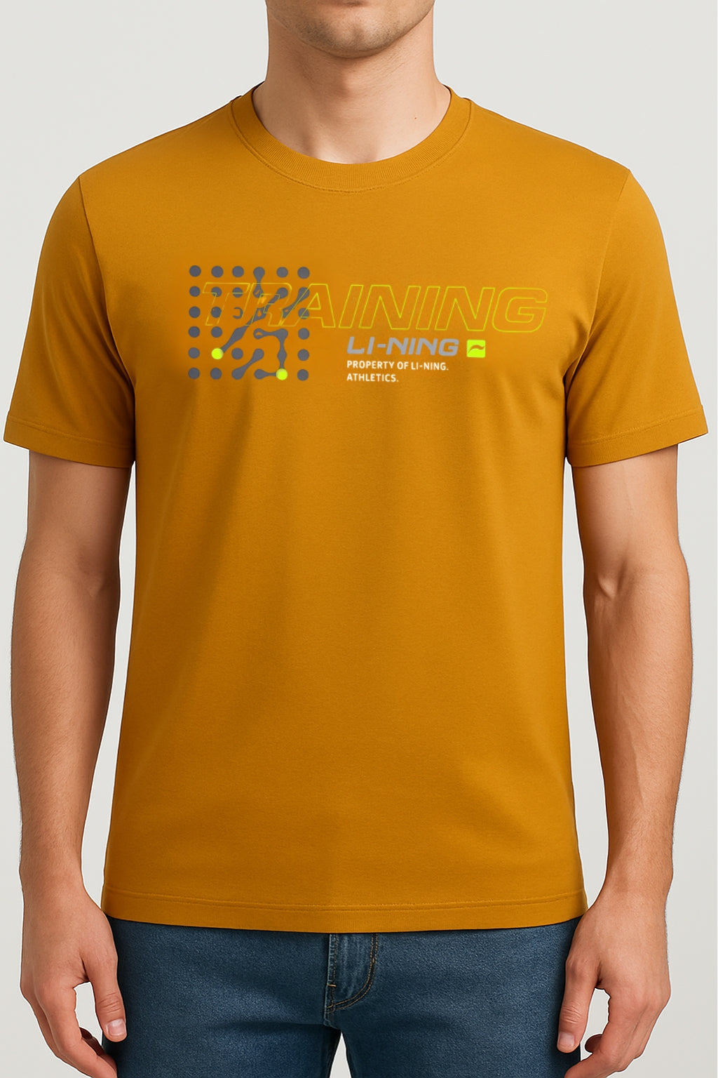Li-Ning Inspired Training T-Shirt – Mustard Yellow